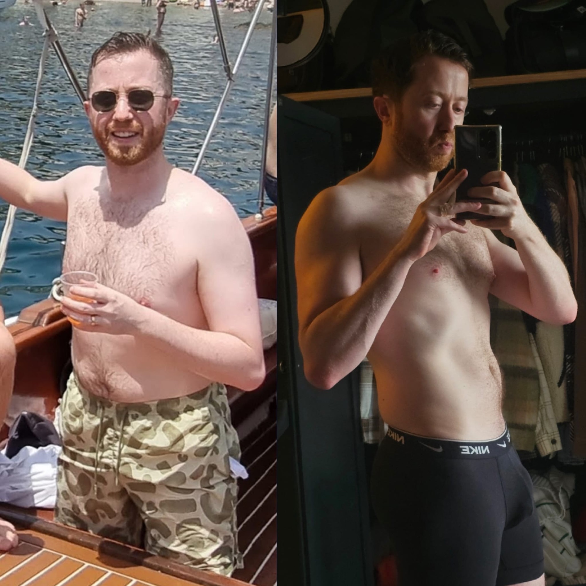 Male client body composition transformation