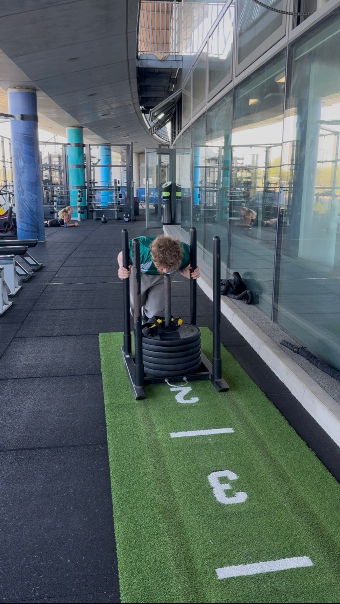 Client training at Lee Valley VeloPark sled track